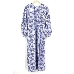 Hill House The Simone Dress Lilac Tonal Floral Size XS NWT
